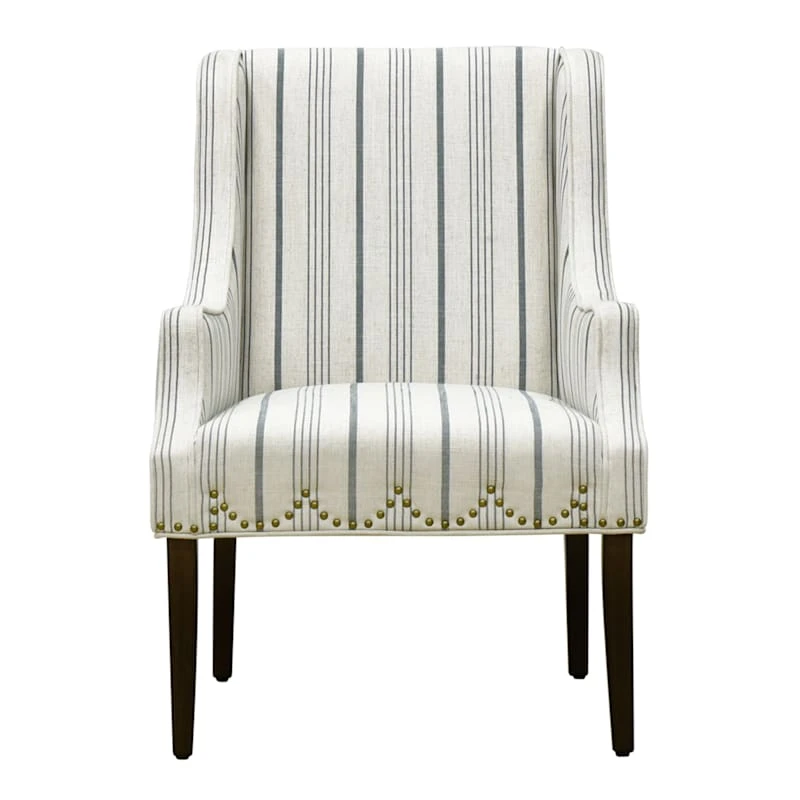 Grace Mitchell Olivia Striped Scalloped Armchair 2 Grace Mitchell Olivia Striped Scalloped Armchair - Image 2