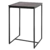 Grammercy Black Steel Slat Outdoor Bar Table, 28"
