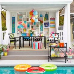 Grammercy Black Steel Slat Outdoor Chaise Lounge Chair -Accent Aura Furniture Store grammercy black steel slat outdoor chaise lounge chair 8