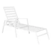 Grammercy Steel Slat Outdoor Chaise Lounge Chair, White
