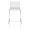Grammercy White Steel Slat Outdoor Bar Stool