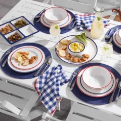 Grammercy White Steel Slat Outdoor Dining Table, 60x36 -Accent Aura Furniture Store grammercy white steel slat outdoor dining table 60x36 3