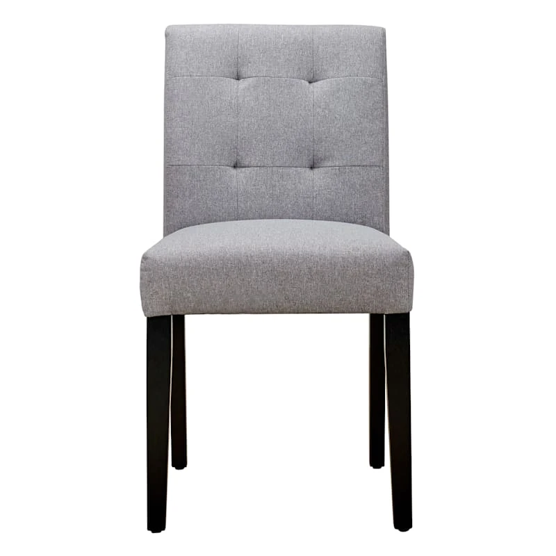 Grey Tufted Dining Chair 2 Grey Tufted Dining Chair - Image 2