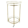 Hailey Round Bar Cart , Gold