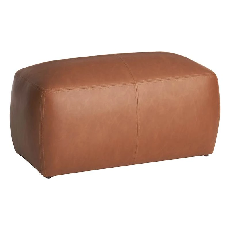 Honeybloom Beau Cognac Faux Leather Bench 1 Honeybloom Beau Cognac Faux Leather Bench