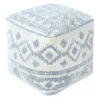 Honeybloom Blue & Cream Pouf