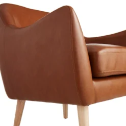 Honeybloom Braxton Faux Leather Chair -Accent Aura Furniture Store honeybloom braxton faux leather chair 3