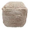 Honeybloom Caleb Jute Square Pouf