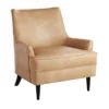 Honeybloom Colton Armchair Faux Leather Buff