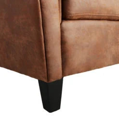 Honeybloom Dylan Brown Faux Leather Armchair -Accent Aura Furniture Store honeybloom dylan brown faux leather armchair 4