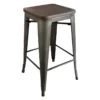 Honeybloom Ennis Metal Counter Stool, 24"
