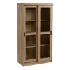 Honeybloom Fullerton 4-Shelf Sliding Door Cabinet