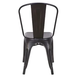 Honeybloom Idris Black Metal Dining Chair -Accent Aura Furniture Store honeybloom idris black metal dining chair 4