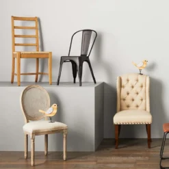 Honeybloom Idris Black Metal Dining Chair -Accent Aura Furniture Store honeybloom idris black metal dining chair 5