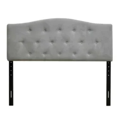 Honeybloom Kane Grey Tufted Headboard, Queen