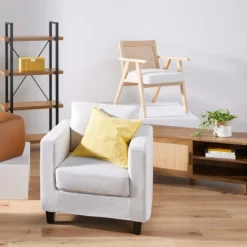 Honeybloom Kanon White Oak Accent Chair -Accent Aura Furniture Store honeybloom kanon white oak accent chair 3