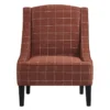 Honeybloom Kayson Paprika Plaid Accent Chair