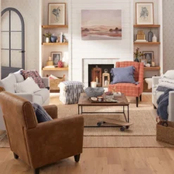 Honeybloom Nora Blue Woven Embroidered Pouf, 18" -Accent Aura Furniture Store honeybloom nora blue woven embroidered pouf 18 2