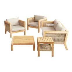 Honeybloom Park City Acacia Wood Outdoor End Table  -Accent Aura Furniture Store honeybloom park city acacia wood outdoor end tableC2A0 3