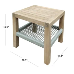 Honeybloom Park City Acacia Wood Outdoor End Table  -Accent Aura Furniture Store honeybloom park city acacia wood outdoor end tableC2A0 5