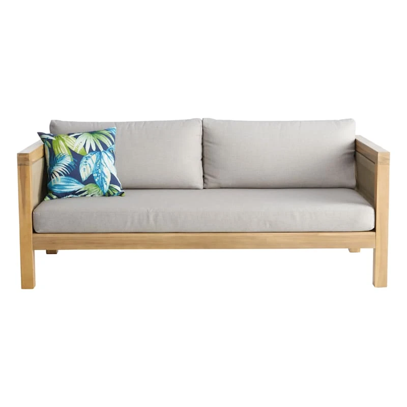 Honeybloom Park City Blonde Acacia Wood Outdoor Sofa 3 Honeybloom Park City Blonde Acacia Wood Outdoor Sofa - Image 3