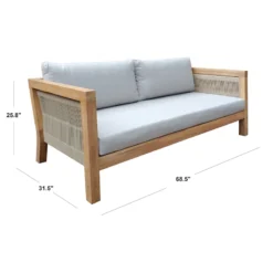 Honeybloom Park City Blonde Acacia Wood Outdoor Sofa 15 Honeybloom Park City Blonde Acacia Wood Outdoor Sofa -Accent Aura Furniture Store honeybloom park city blonde acacia wood outdoor sofa 5