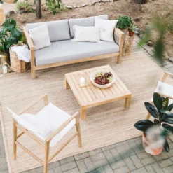 Honeybloom Park City Blonde Acacia Wood Outdoor Sofa 19 Honeybloom Park City Blonde Acacia Wood Outdoor Sofa -Accent Aura Furniture Store honeybloom park city blonde acacia wood outdoor sofa 9