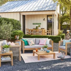 Honeybloom Park City Outdoor Blonde Acacia Wood Lounge Chair With Rope Accent -Accent Aura Furniture Store honeybloom park city outdoor blonde acacia wood lounge chair with rope accent 4