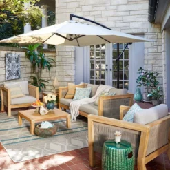 Honeybloom Park City Outdoor Blonde Acacia Wood Lounge Chair With Rope Accent -Accent Aura Furniture Store honeybloom park city outdoor blonde acacia wood lounge chair with rope accent 6