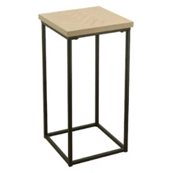 Honeybloom Parquet Wood Accent Table