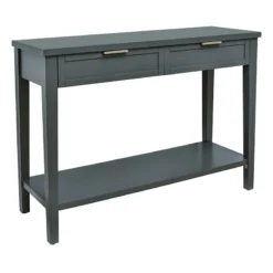 Honeybloom Redmond 2-Drawer Console Table, Grey