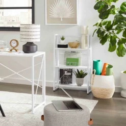 Honeybloom Rica Textured Pouf With Faux Leather Handles, Grey -Accent Aura Furniture Store honeybloom rica textured pouf with faux leather handles grey 3