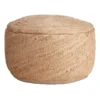 Honeybloom Round Jute Spiral Pouf