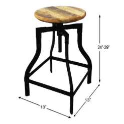 Honeybloom Waco Adjustable Backless Barstool -Accent Aura Furniture Store honeybloom waco adjustable backless barstool 6
