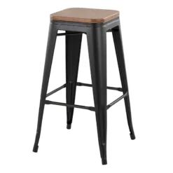 Honeybloom Westfield Barstool, Black 6 Honeybloom Westfield Barstool, Black -Accent Aura Furniture Store honeybloom westfield barstool black 2