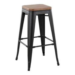 Honeybloom Westfield Barstool, Black