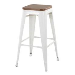 Honeybloom Westfield Barstool, White