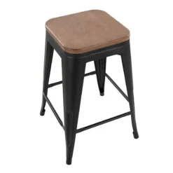 Honeybloom Westfield Counter Stool, Black -Accent Aura Furniture Store honeybloom westfield counter stool black 3