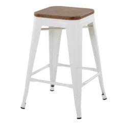 Honeybloom Westfield Counter Stool, White -Accent Aura Furniture Store honeybloom westfield counter stool white 2