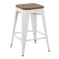 Honeybloom Westfield Counter Stool, White