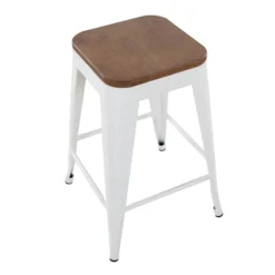 Honeybloom Westfield Counter Stool, White -Accent Aura Furniture Store honeybloom westfield counter stool white 3