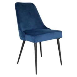 Indigo Blue Velvet Dining Chair
