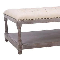Jardan Tufted Ottoman Natural -Accent Aura Furniture Store jardan tufted ottoman natural 2