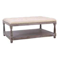 Jardan Tufted Ottoman Natural