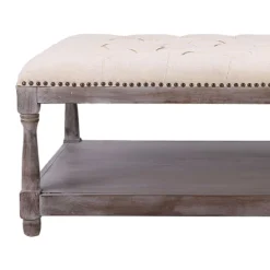Jardan Tufted Ottoman Natural -Accent Aura Furniture Store jardan tufted ottoman natural 3