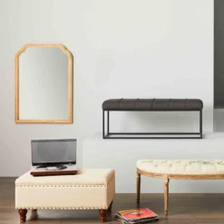 Jasmine Linen Storage Ottoman, Natural -Accent Aura Furniture Store jasmine linen storage ottoman natural 2