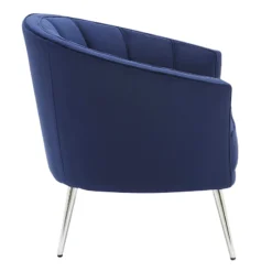 Laila Ali Avani Blue Velvet Accent Chair -Accent Aura Furniture Store laila ali avani blue velvet accent chair 2