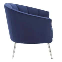 Laila Ali Avani Blue Velvet Accent Chair -Accent Aura Furniture Store laila ali avani blue velvet accent chair 3