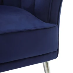 Laila Ali Avani Blue Velvet Accent Chair -Accent Aura Furniture Store laila ali avani blue velvet accent chair 7