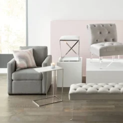 Laila Ali Harlowe Modern Track Armchair -Accent Aura Furniture Store laila ali harlowe modern track armchair 3